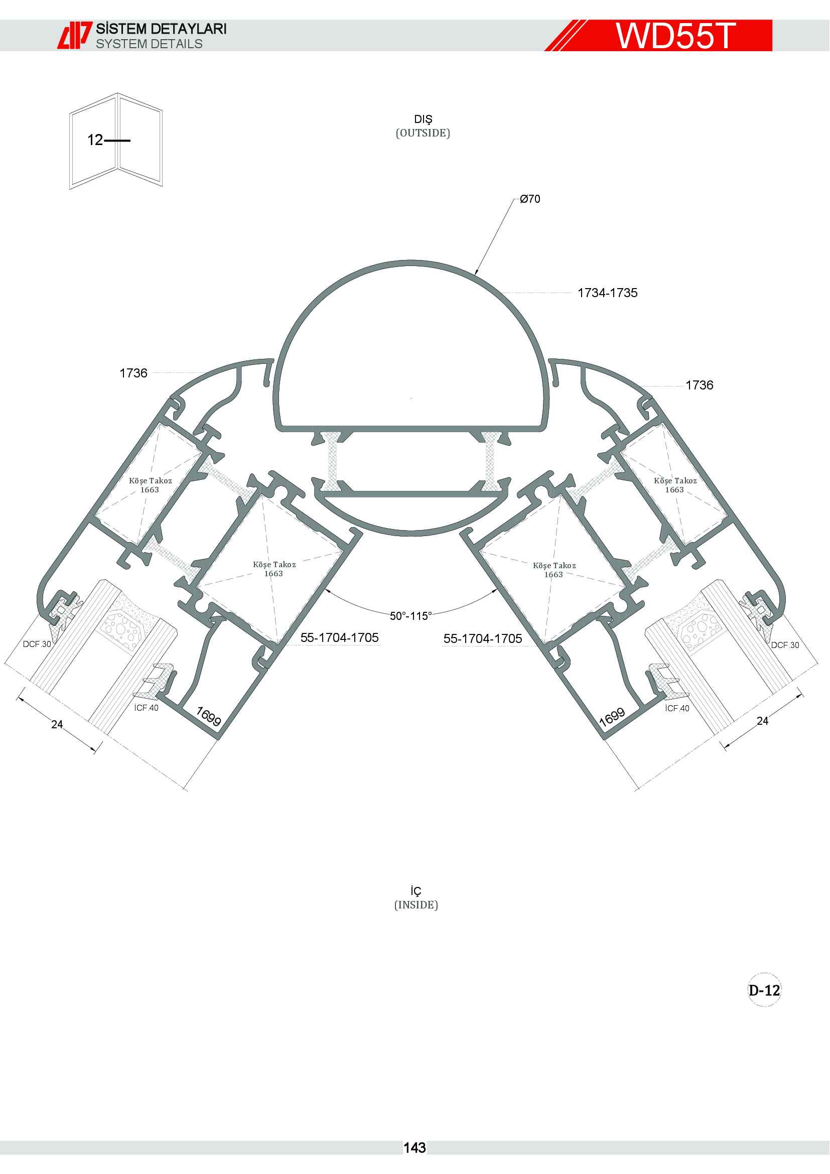 S 55 Yalıtımlı Alüminyum 75